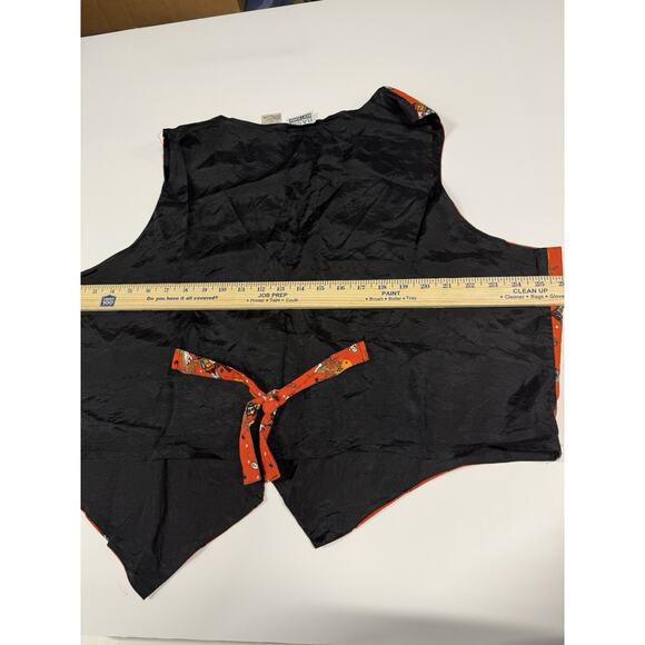 Vintage Women's Basic Editions Halloween Vest Size 24w Haunted House Ghosts - Picture 7 of 8